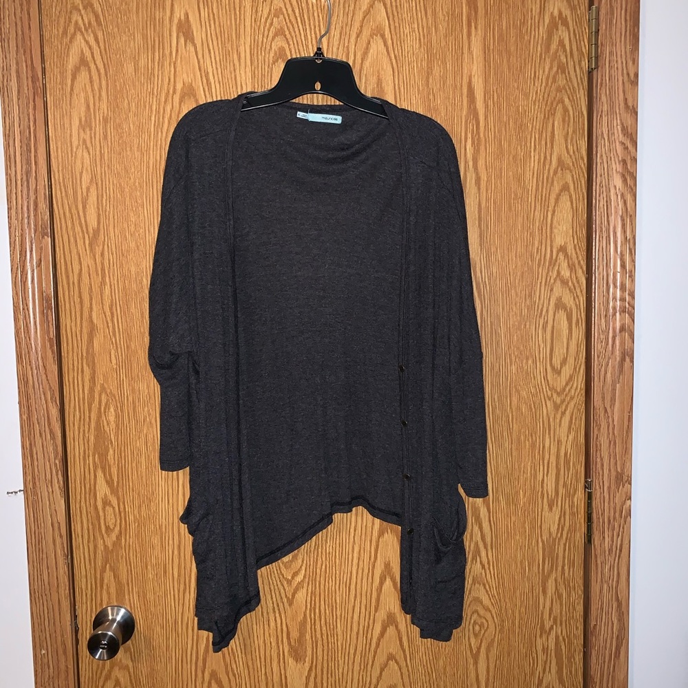 Women’s Maurices batwing cardigan charcoal XL